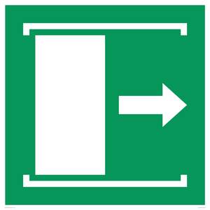 E033 safe condition door slides right to open